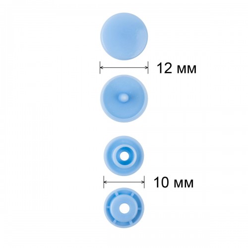Кнопка "Micron"   POM-12   Кнопки пластиковые   пластик  d 12 мм  15 шт. № 005 голубой