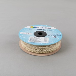 Гипюр "Gamma"   24 мм  GGM-2402   в рулоне   10 м ± 0.2 GP014BE  бежевый