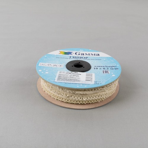 Гипюр "Gamma"   24 мм  GGM-2402   в рулоне   10 м ± 0.2 GP014BE  бежевый