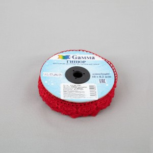 Гипюр "Gamma"   25 мм  GGM-2502   в рулоне   10 м ± 0.2 GP006RE красный