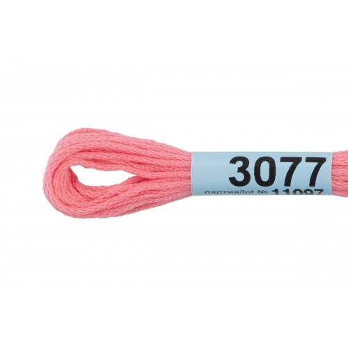 Нитки для вышивания "Gamma"    мулине  ( 3071-3172 )  100\% хлопок   24 x  8 м №3077 розовый