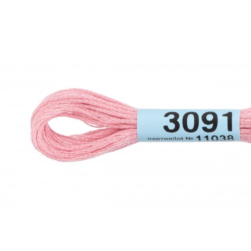 Нитки для вышивания "Gamma"    мулине  ( 3071-3172 )  100\% хлопок   24 x  8 м №3091 бл.розовый