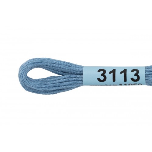 Нитки для вышивания "Gamma"    мулине  ( 3071-3172 )  100\% хлопок   24 x  8 м №3113 голубой