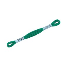 Нитки для вышивания "Gamma"    мулине  ( 3071-3172 )  100\% хлопок   24 x  8 м №3136 яр.зеленый