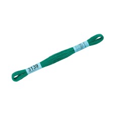 Нитки для вышивания "Gamma"    мулине  ( 3071-3172 )  100\% хлопок   24 x  8 м №3139 т.зеленый