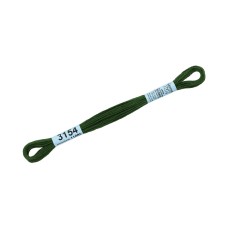 Нитки для вышивания "Gamma"    мулине  ( 3071-3172 )  100\% хлопок   24 x  8 м №3154 зеленый-хаки