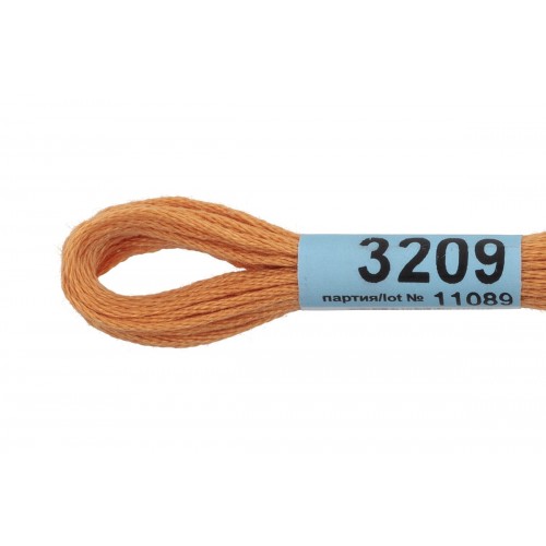 Нитки для вышивания "Gamma"    мулине  ( 3173-6115 )  100\% хлопок   24 x  8 м №3209 св.персиковый