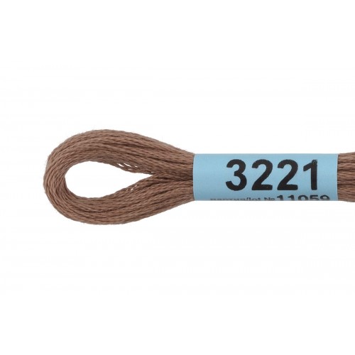 Нитки для вышивания "Gamma"    мулине  ( 3173-6115 )  100\% хлопок   24 x  8 м №3221 т.т.бежевый