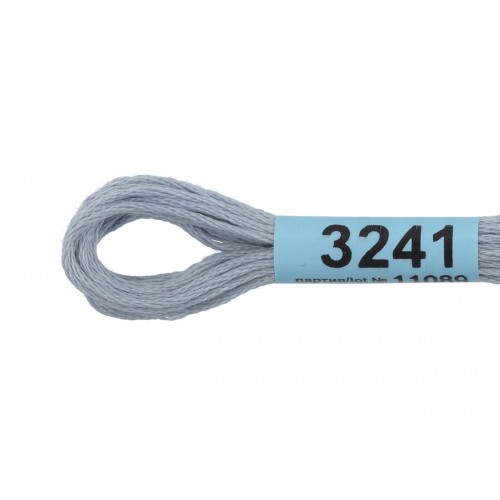 Нитки для вышивания "Gamma"    мулине  ( 3173-6115 )  100\% хлопок   24 x  8 м №3241 серо-голубой