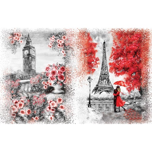 "Love2art"   бумага рисовая   KPR/R   32 x 22 см 0115 "Прогулка по городу"