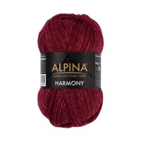 Пряжа ALPINA "HARMONY"   100\% мериносовая шерсть   10 шт. х  50 г  175 м ± 5 м №09 бордовый