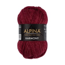 Пряжа ALPINA "HARMONY"   100\% мериносовая шерсть   10 шт. х  50 г  175 м ± 5 м №09 бордовый