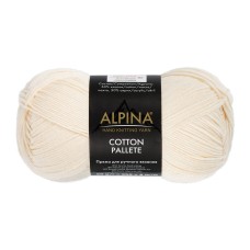 Пряжа ALPINA "COTTON PALLETE"   50\% хлопок, 50\% акрил   10 шт. х  50 г  205 м ± 5 м №05 молочный
