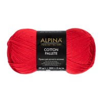 Пряжа ALPINA "COTTON PALLETE"   50\% хлопок, 50\% акрил   10 шт. х  50 г  205 м ± 5 м №09 красный