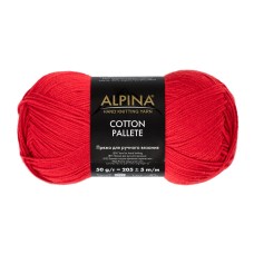 Пряжа ALPINA "COTTON PALLETE"   50\% хлопок, 50\% акрил   10 шт. х  50 г  205 м ± 5 м №09 красный