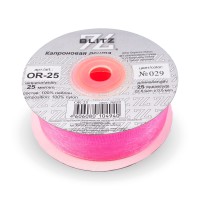 Лента капроновая 25 мм ( 1 ")  "BLITZ"   OR-25   22.8 м ± 0.5 м №029 ярко-розовый