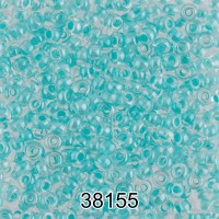 Бисер Чехия круглый 1   10/0   2.3 мм  500 г 38155 (Ф050) св.бирюзовый