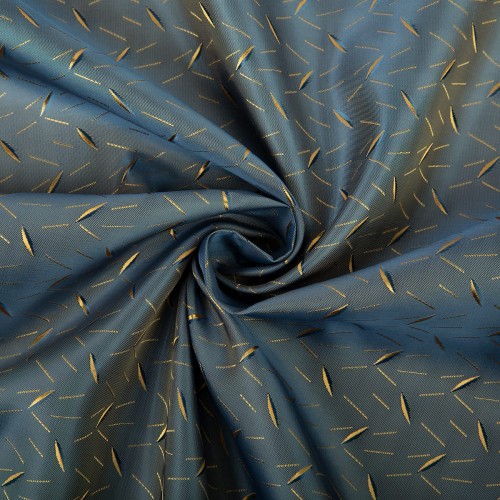 Ткань подкладочная "Gamma"   Taffeta с рисунком   ФАСОВКА   JTR   52\% полиэстер, 48\% вискоза   100 х  145 см ± 2 см №048 сине-золотой