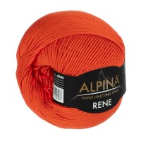 Пряжа ALPINA "RENE" 2   100\% мерсеризованный хлопок   10 шт. х  50 г  105 м ± 5 м №197 яр.оранжевый