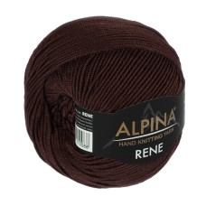 Пряжа ALPINA "RENE"   100\% мерсеризованный хлопок   10 шт. х  50 г  105 м ± 5 м №229 коричневый