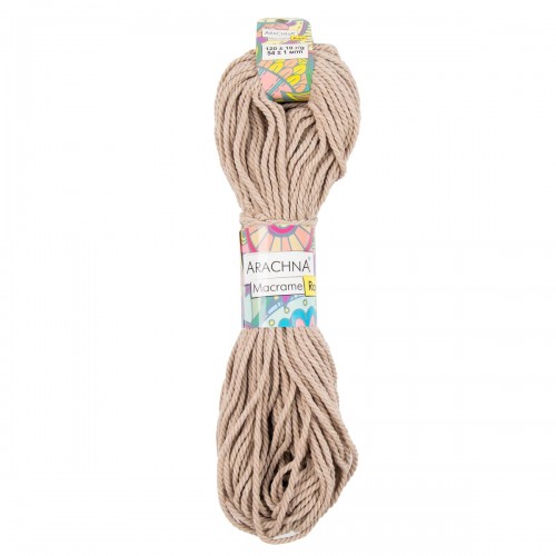 Пряжа ARACHNA "Macrame Rope"   70\% хлопок, 30\% полиэстер   3 шт. х  120 г ± 10 г  54 м ± 1 м №304 бежевый