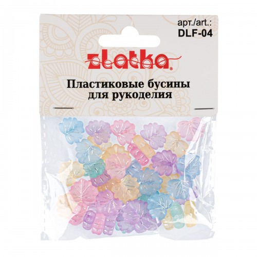 Бусина "Zlatka"   MIX   пластик   DLF-04   13 х 10 мм  10 х  25 г ± 1 г №01