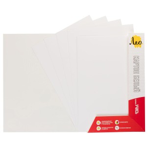 "Лео"   "Учись"   Картон белый, мелованный   LNWCB-01   200 г/м2  A4   21 х  29.7 см  8 л.  1 цв. .