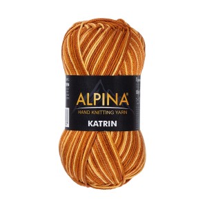 Пряжа ALPINA "KATRIN"   100\% мерсеризованный хлопок   10 шт. х  50 г  140 м ± 10 м №301 св.желтый-св.коричневый-коричневый