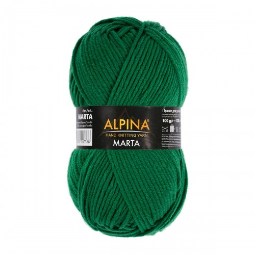 Пряжа ALPINA "MARTA"   100\% тактифил   5 шт. х  100 г  120 м ± 6 м №011 морская волна