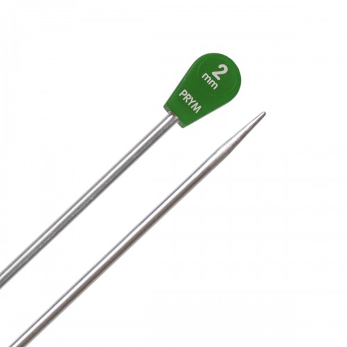Спицы  PRYM 171303   прямые   алюминий  d 2.0 мм  40 см  2 шт серебристые