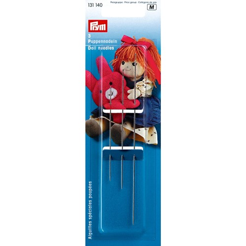 Иглы для шитья ручные "PRYM"   131140   для шитья кукол, игрушек   3 шт.  в блистере ассорти