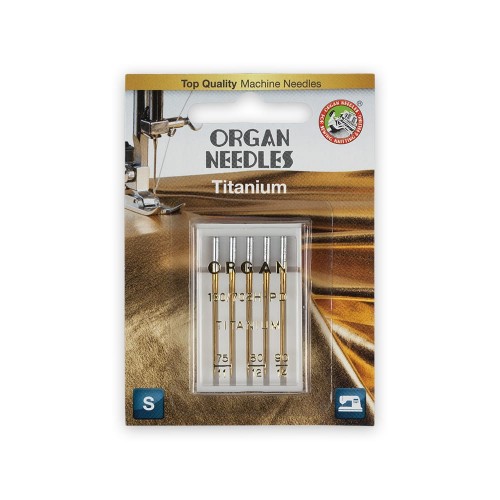 Иглы для быт. шв. машин "ORGAN"   титаниум ассорти   5 шт  в блистере 5116000BL № 75-90