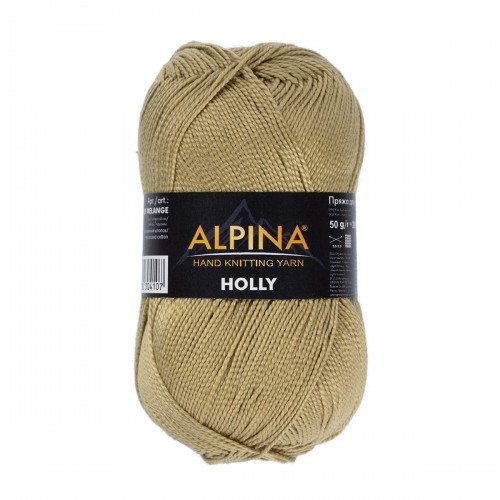 Пряжа ALPINA "HOLLY"   100\% мерсеризованный хлопок   10 шт. х  50 г  200 м ± 10 м №624 св.сиреневый