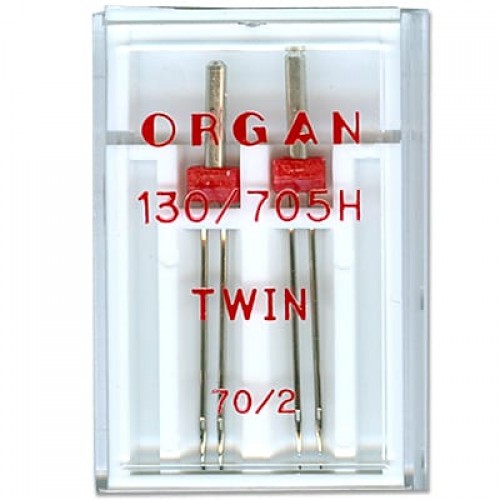 Иглы для быт. шв. машин "ORGAN"   70/2   2 шт  в пенале 5102042 двойные
