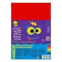 "Лео"   "Играй"   Картон цветной гофрированный   LPCB-03   A4   21 х  29.7 см  5 л.  5 цв. .