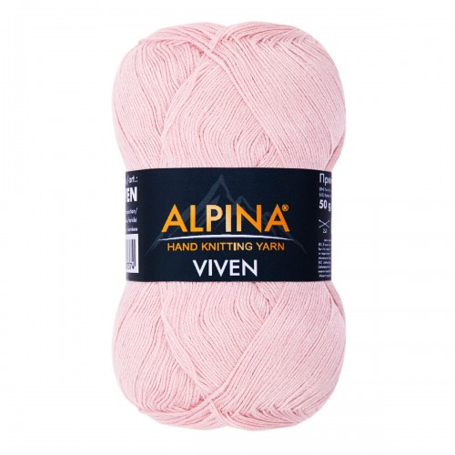 Пряжа ALPINA "VIVEN"   100\% бамбук   10 шт. х  50 г  405 м ± 15 м №02 ЧЕРНЫЙ