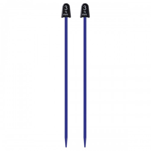 Спицы  PRYM 218401   прямые   пластик  d 3.5 мм  17 см  2 шт синие