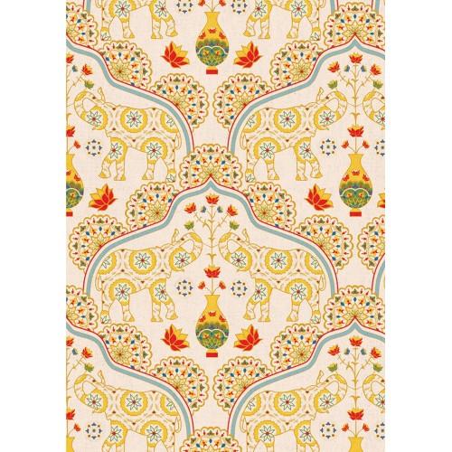 Ткань для пэчворка PEPPY   ИНДИЙСКОЕ САРИ   ФАСОВКА   50 x 55 см  146 г/кв.м ± 5   100\% хлопок ИС-03 кремовый