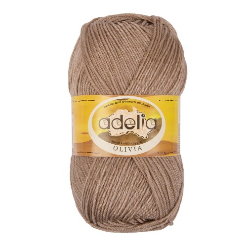Пряжа ADELIA "OLIVIA"   60\% акрил, 40\% шерсть   5 шт. х  100 г  250 м ± 10 м №21 св.серый