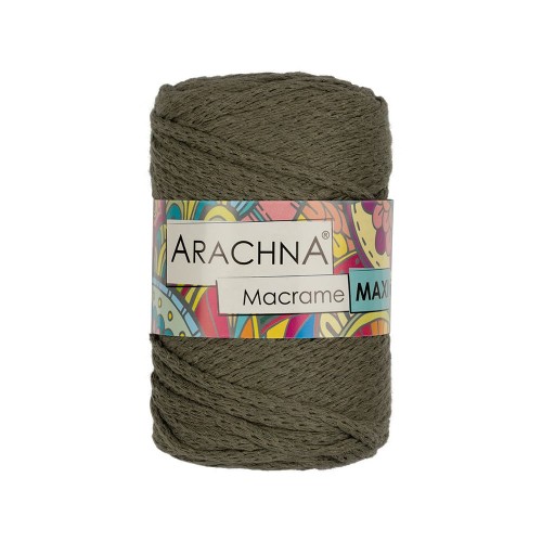 Пряжа ARACHNA "Macrame Maxi"   80\% хлопок, 20\% полиэстер   4 шт. х  250 г ± 10 г  80 м ± 3 м №17 серый