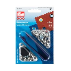 "PRYM"   542371   Люверсы латунь  d 5 мм  40 шт черный