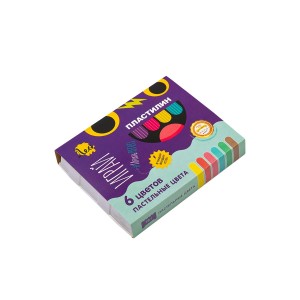 "Лео"   "Играй"   Пластилин восковой. Пастельные цвета   LPMCP-0106   72 г ( в картонной упаковке )  6 цв. .