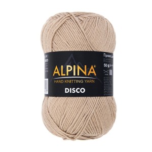 Пряжа ALPINA "DISCO"   86\% хлопок, 14\% полиамид   10 шт. х  50 г  150 м ± 4 м №05 серый