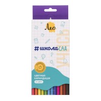 "Лео"   "ШколаСад"   Набор цветных  карандашей   LSCP-24   заточенный   4 х  24 цв. .