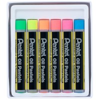 "Pentel"   Пастель масляная флуоресцентная   6 цв. PHN-F6
