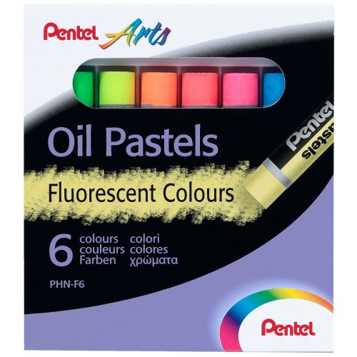 "Pentel"   Пастель масляная флуоресцентная   6 цв. PHN-F6