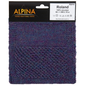 Пряжа ALPINA "ROLAND"   100\% альпака   4 шт. х  50 г  200 м ± 10 м №25 св.серый