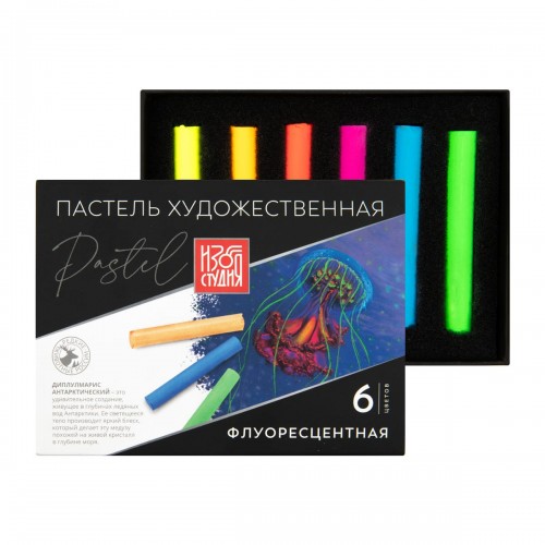 "Аква-колор"   "Изостудия"   Пастель художественная   IZO-SP6   6 цв. флуоресцентная