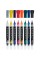"Pentel"   Маркер-кисть с кнопкой подкачки чернил XGFH в блистере   1-10 мм   кисть XGFH-DVX фиолетовый+синий металлик