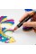"Pentel"   Маркер-кисть с кнопкой подкачки чернил XGFH в блистере   1-10 мм   кисть XGFH-DVX фиолетовый+синий металлик